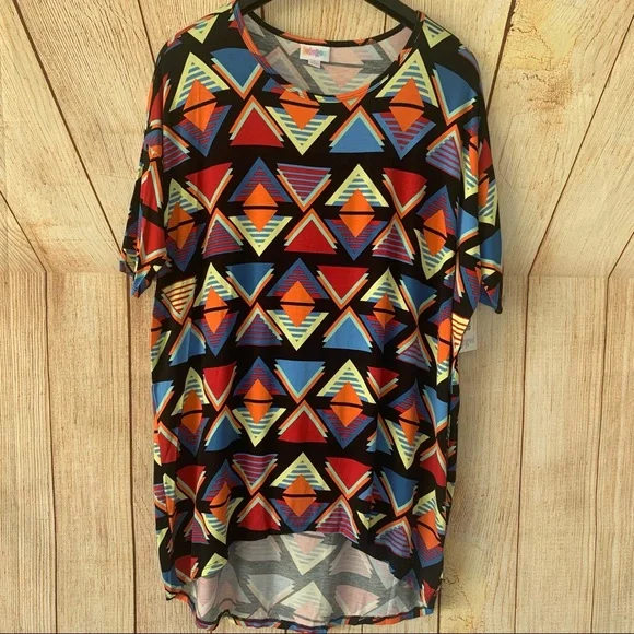 NWT LuLaRoe Small Irma Colorful Triangles - Picture 8 of 9